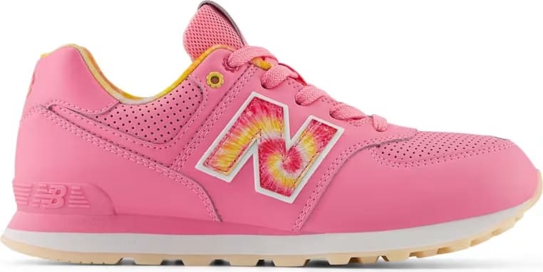 New Balance 574 Signal Pink Clementine Tie-Dye (GS)