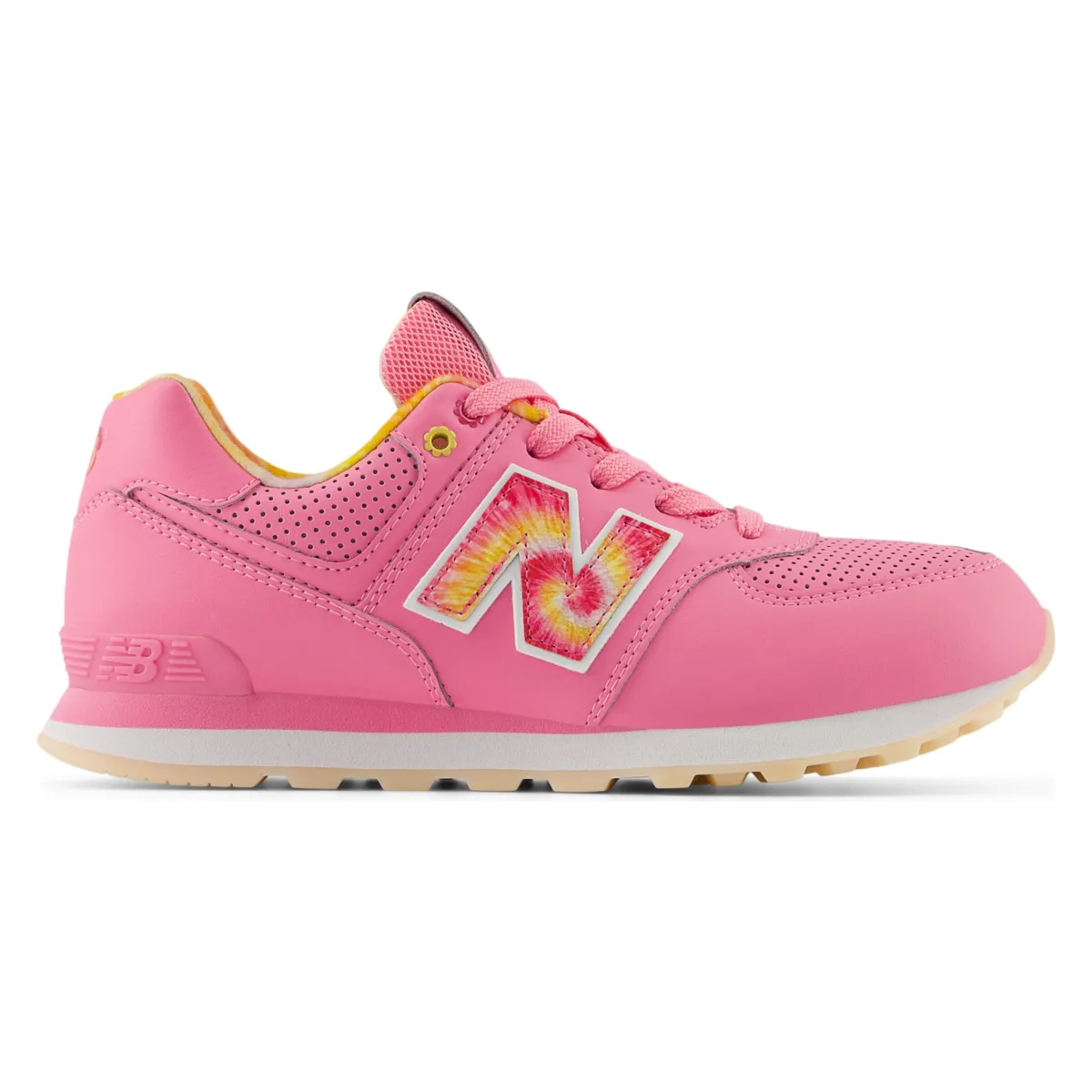 New Balance 574 Signal Pink Clementine Tie-Dye (GS)