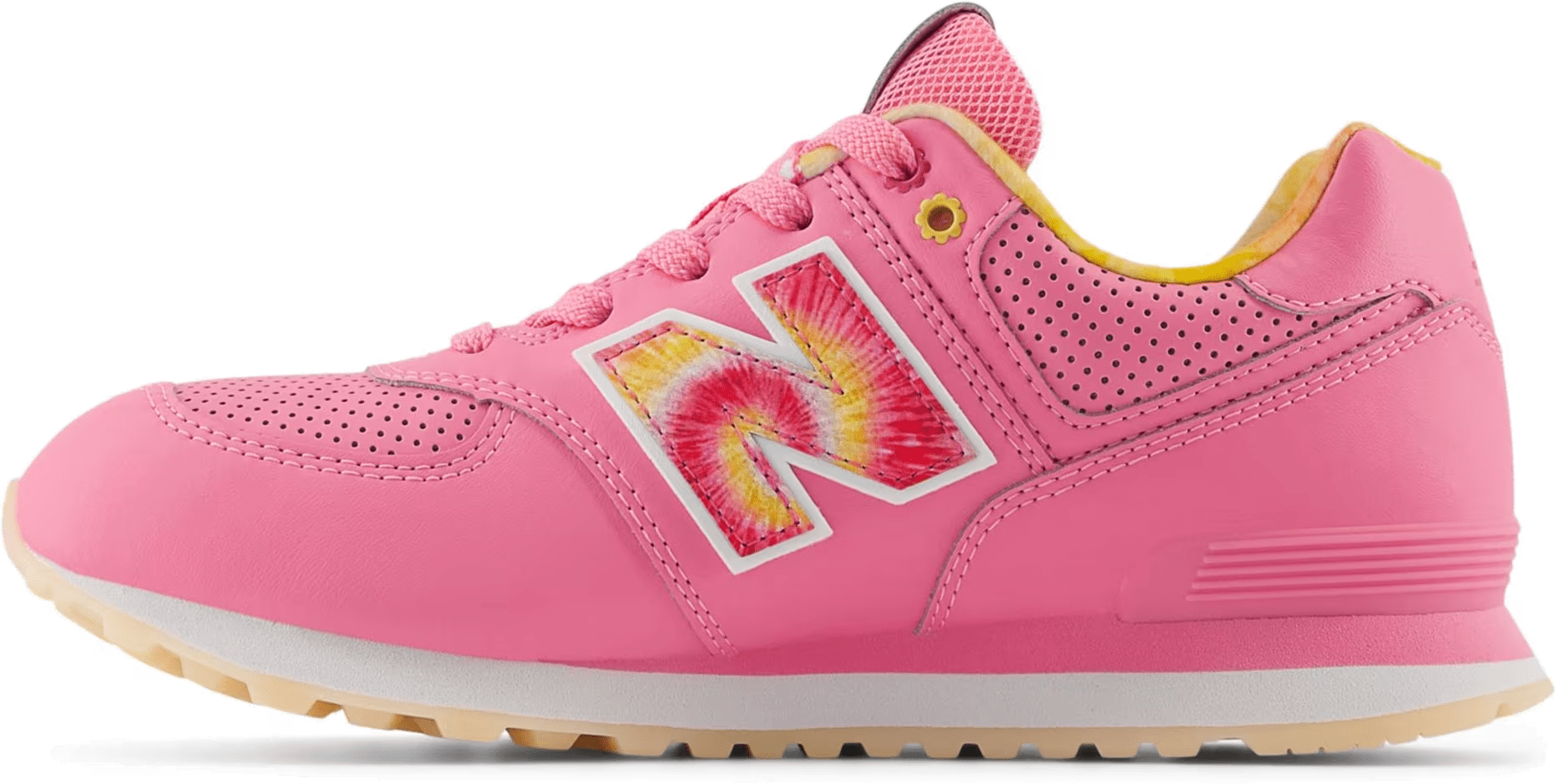 New Balance 574 Signal Pink Clementine Tie-Dye (GS)