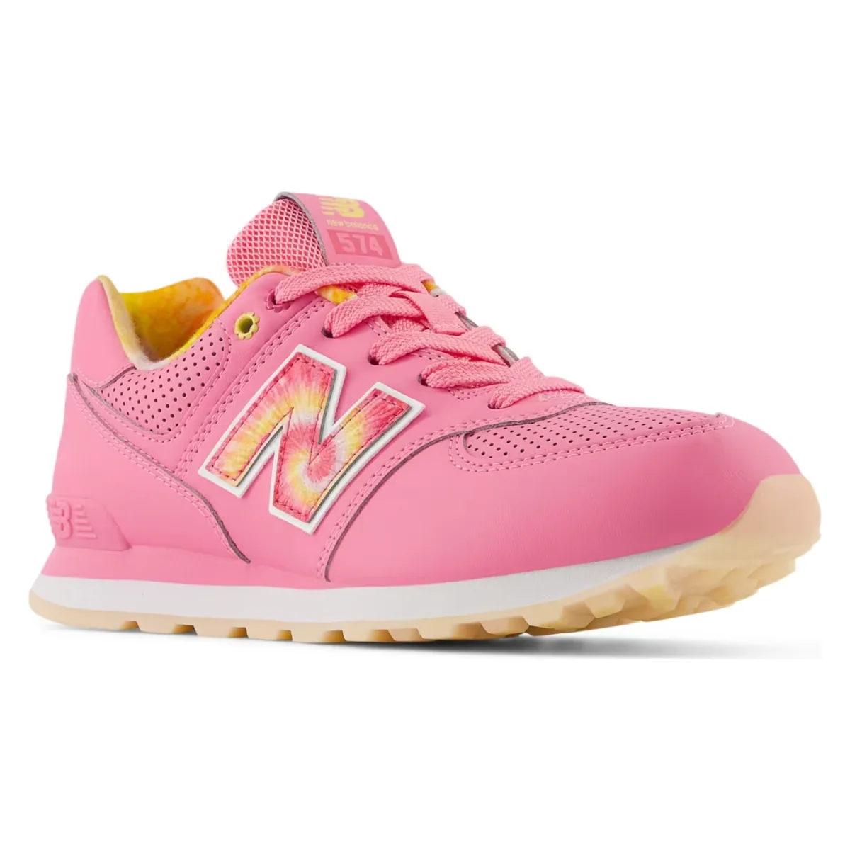 New Balance 574 Signal Pink Clementine Tie-Dye (GS)
