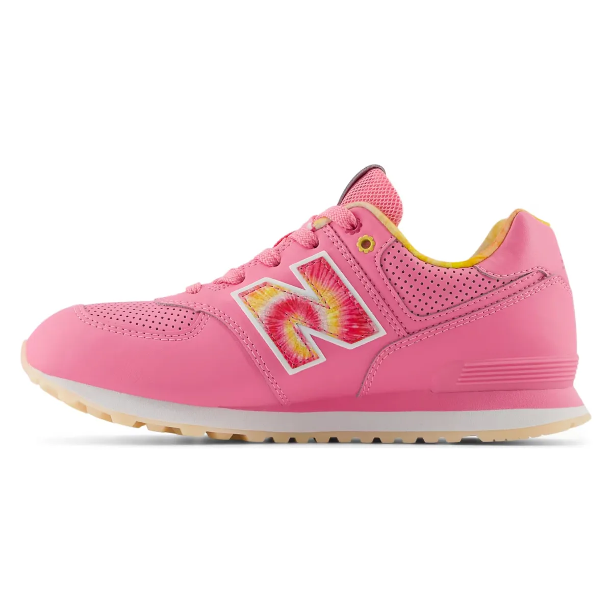 New Balance 574 Signal Pink Clementine Tie-Dye (GS)