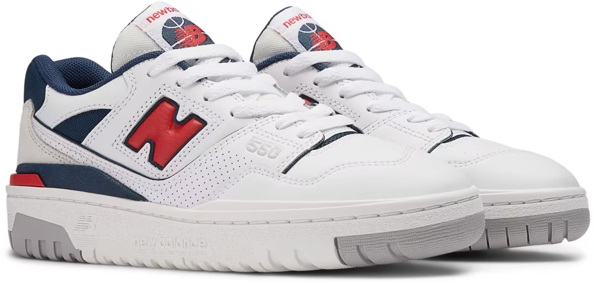 New Balance 550 White True Red (GS)