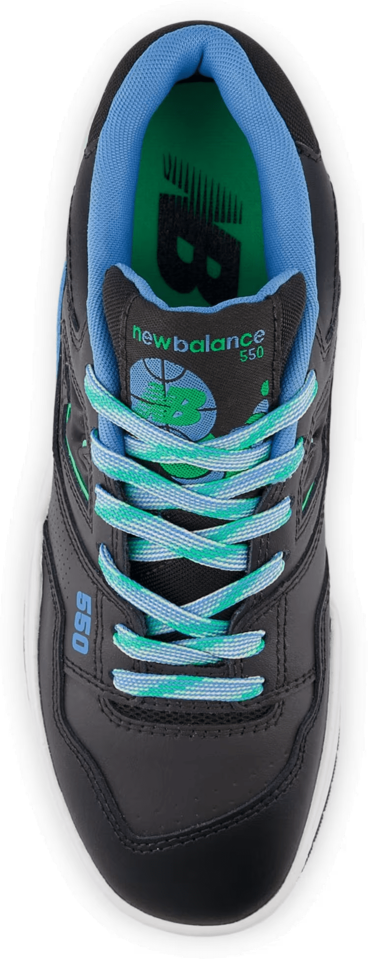 New Balance 550 Black Cement Green Apple Blue (GS)