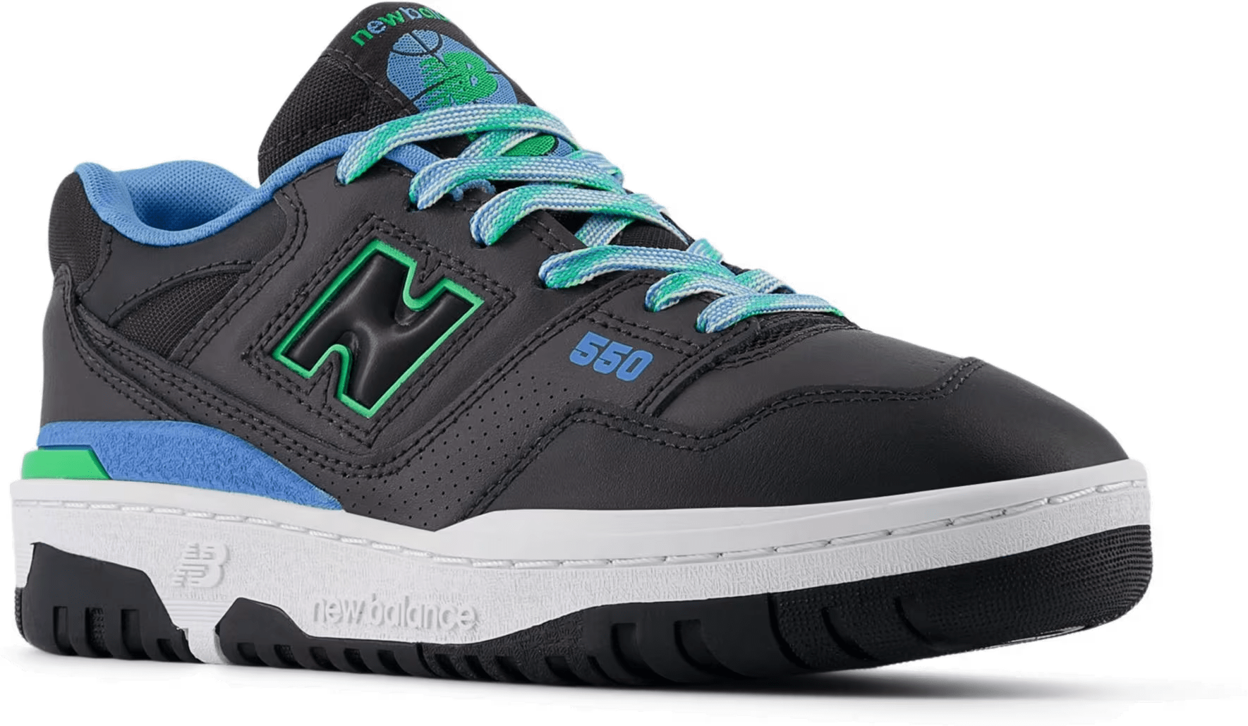 New Balance 550 Black Cement Green Apple Blue (GS)