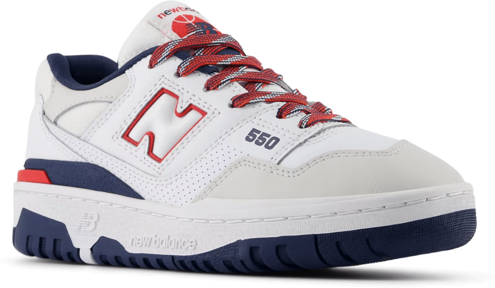 New Balance 550 White True Red Navy (GS)