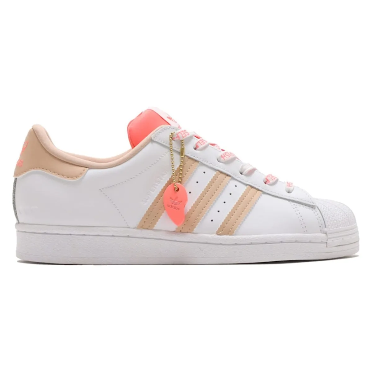 adidas Superstar Cloud White Halo Blush Acid Red (Women's)