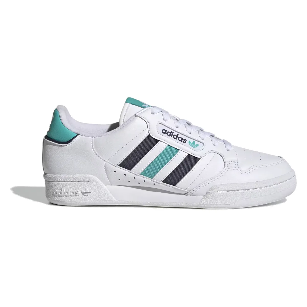adidas Continental 80 Stripes Cloud White Shadow Navy Semi Mint Rush