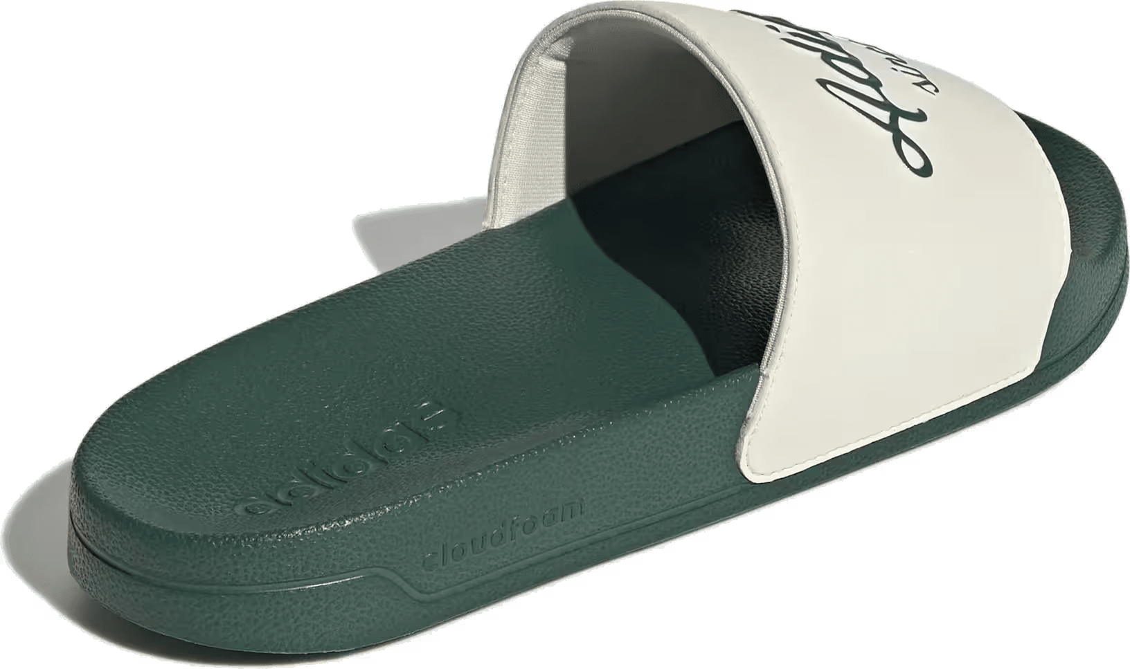 adidas Adilette Shower Slides Wonder White Collegiate Green