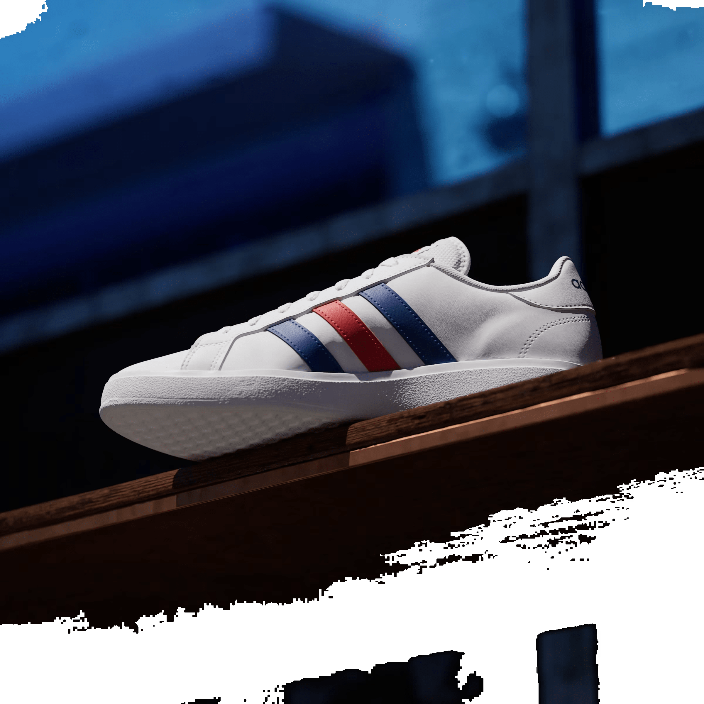 adidas Grand Court TD Cloud White Royal Blue Vivid Red