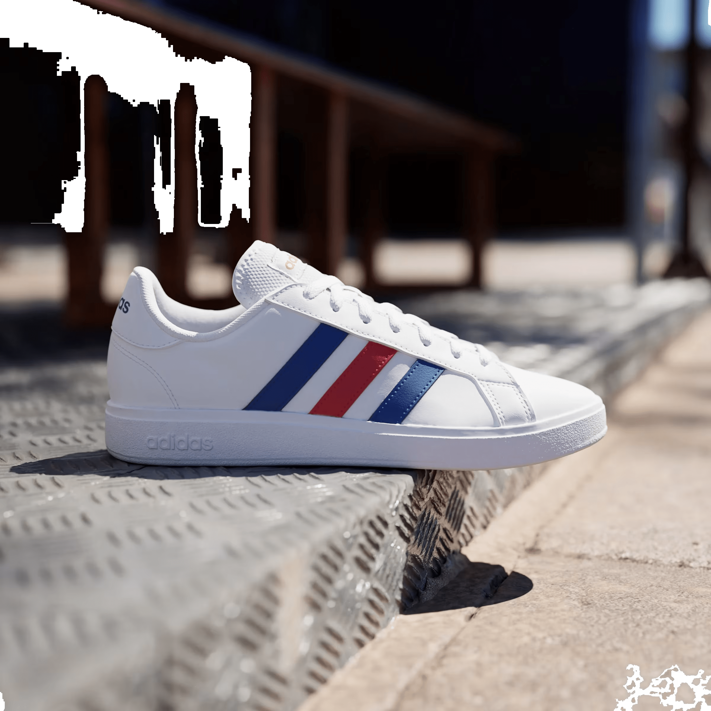 adidas Grand Court TD Cloud White Royal Blue Vivid Red