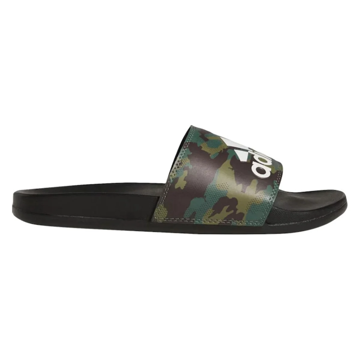 adidas Adilette Comfort Slides Camo Core Black Cloud White
