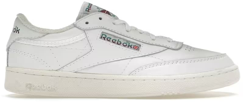 Reebok Club C 85 White Teal Burgundy Logo