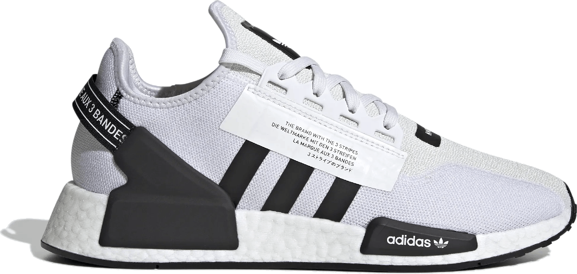 Adidas nmd r1 cheap white & black shoes