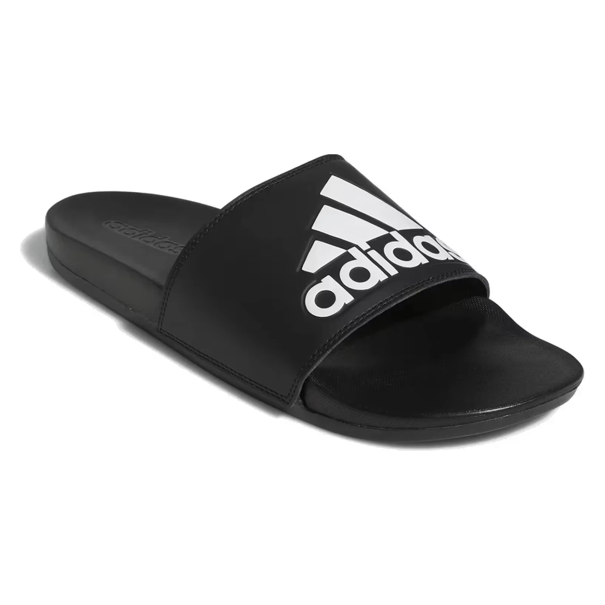 adidas Adilette Comfort Slides Core Black Cloud White Logo