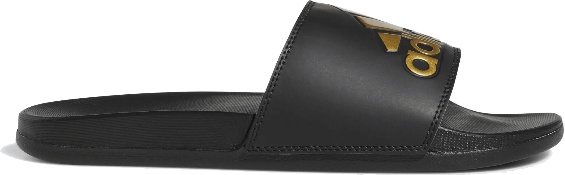adidas Adilette Comfort Slides Core Black Gold Metallic