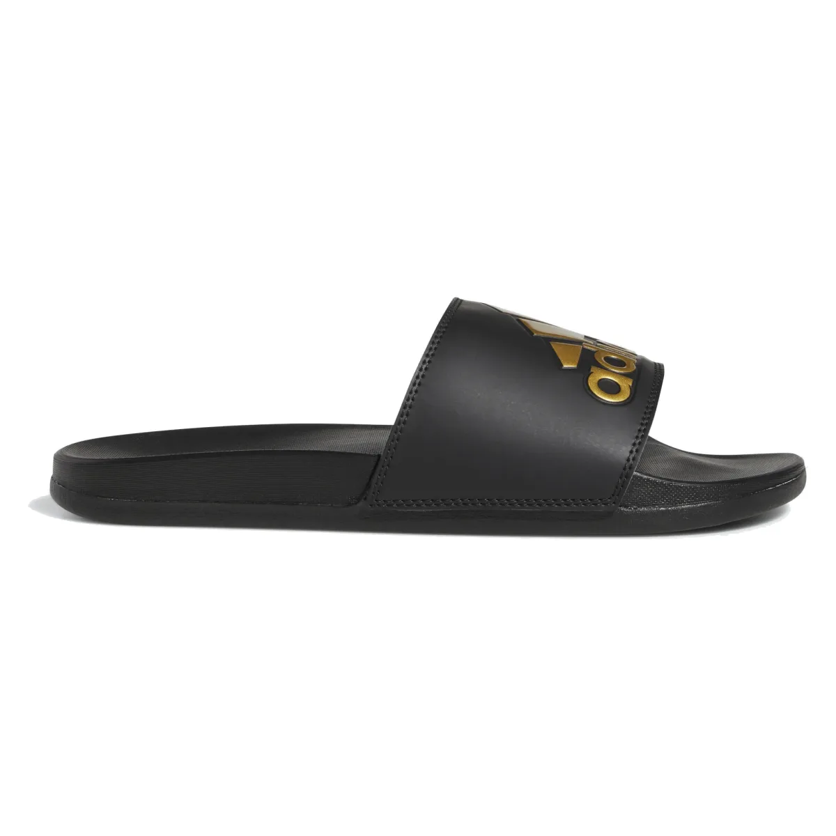 adidas Adilette Comfort Slides Core Black Gold Metallic