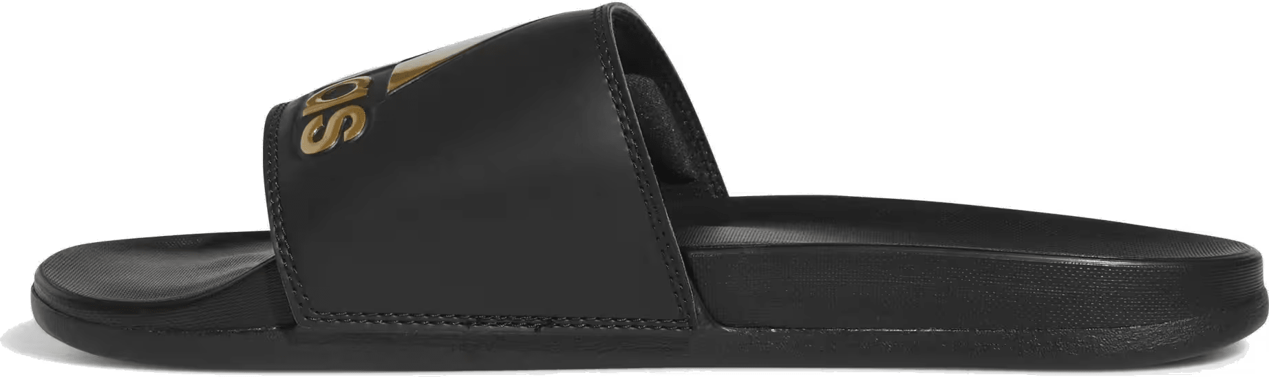 adidas Adilette Comfort Slides Core Black Gold Metallic