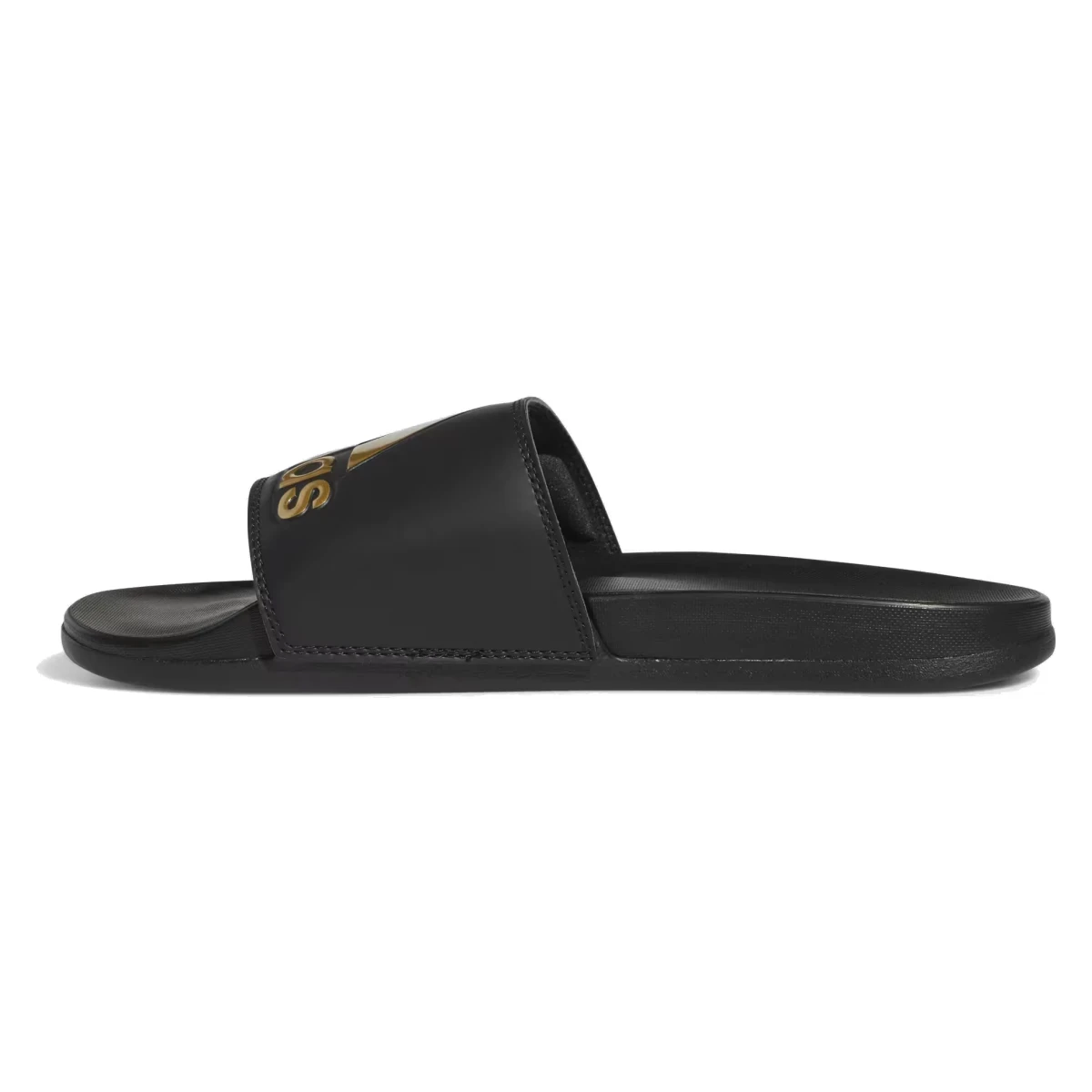 adidas Adilette Comfort Slides Core Black Gold Metallic
