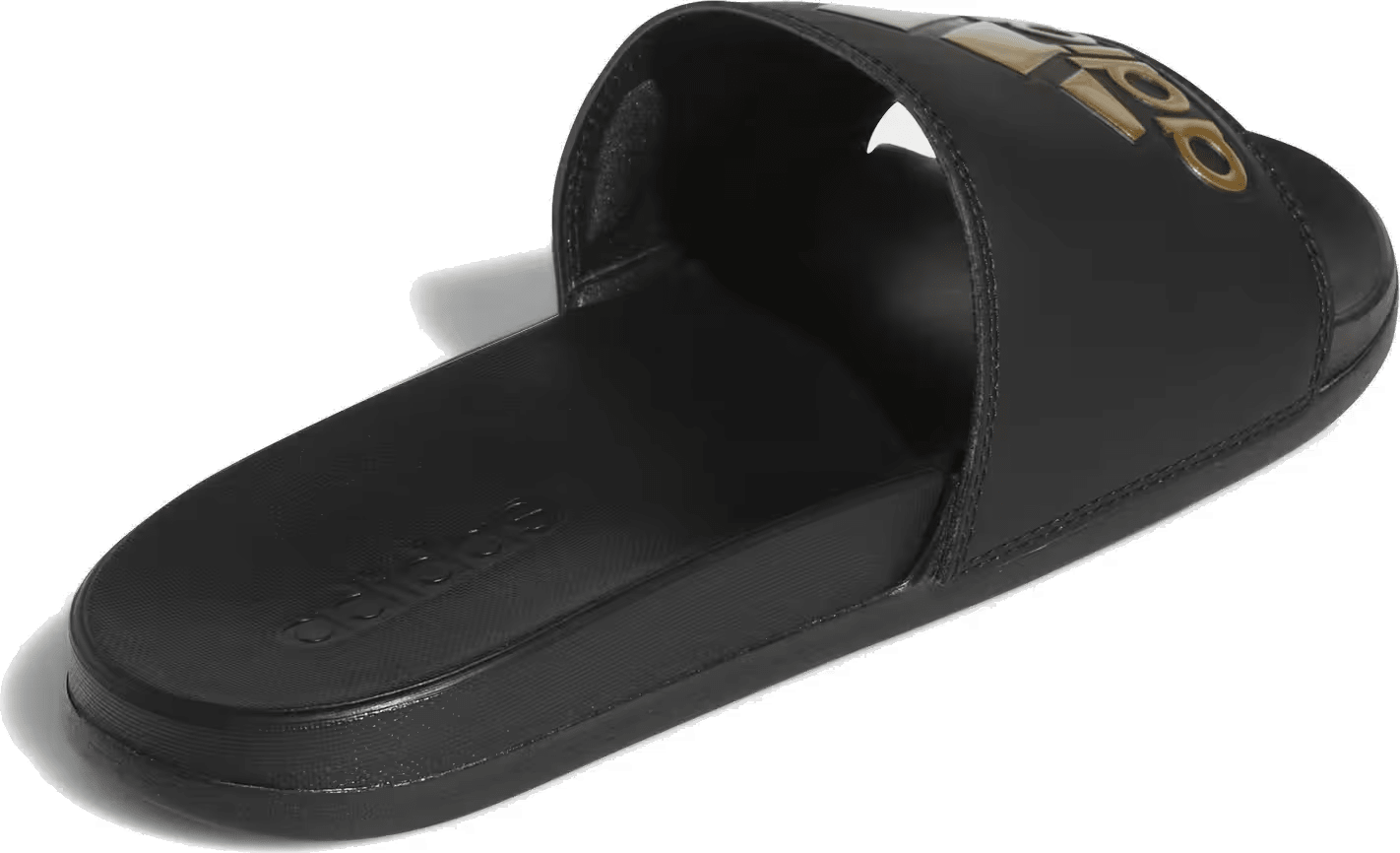 adidas Adilette Comfort Slides Core Black Gold Metallic