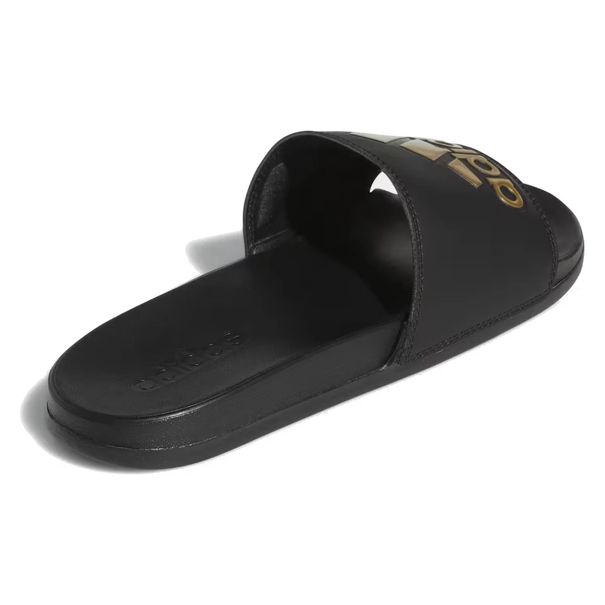 adidas Adilette Comfort Slides Core Black Gold Metallic