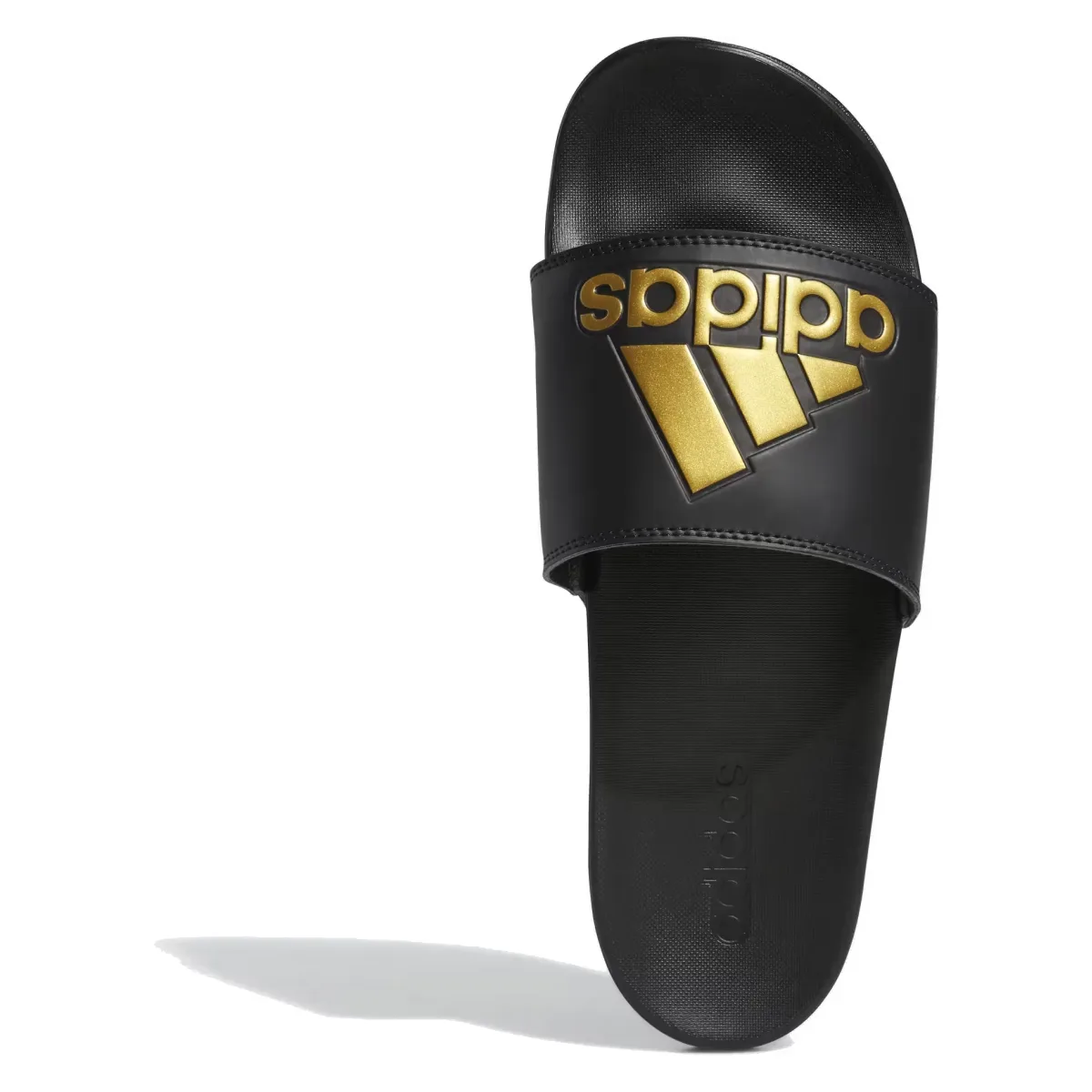 adidas Adilette Comfort Slides Core Black Gold Metallic