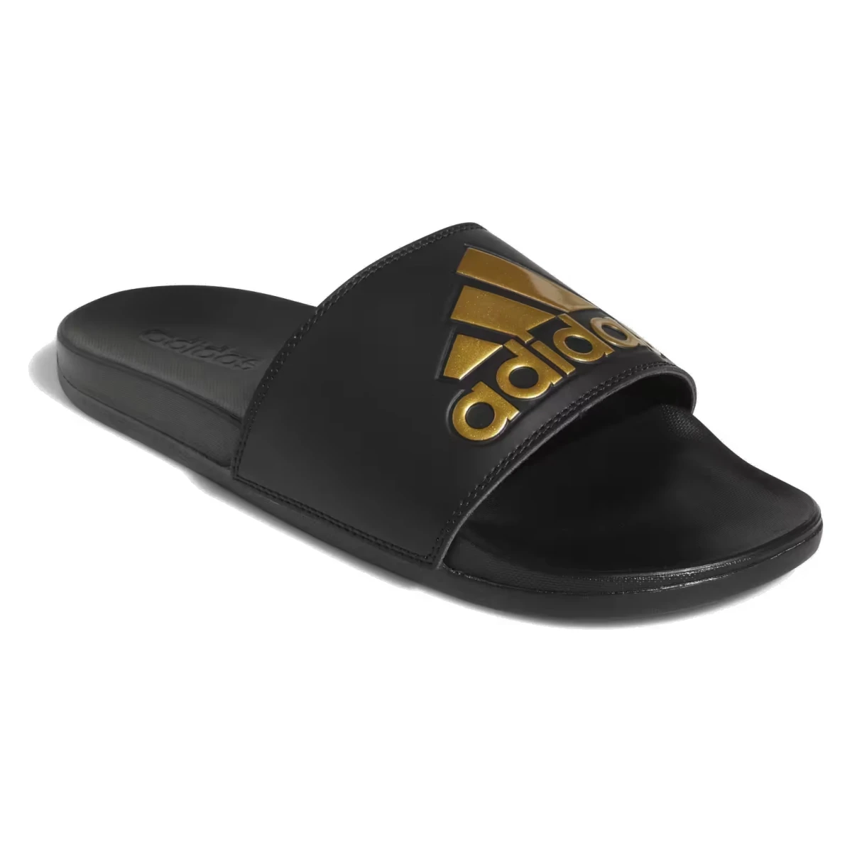 adidas Adilette Comfort Slides Core Black Gold Metallic