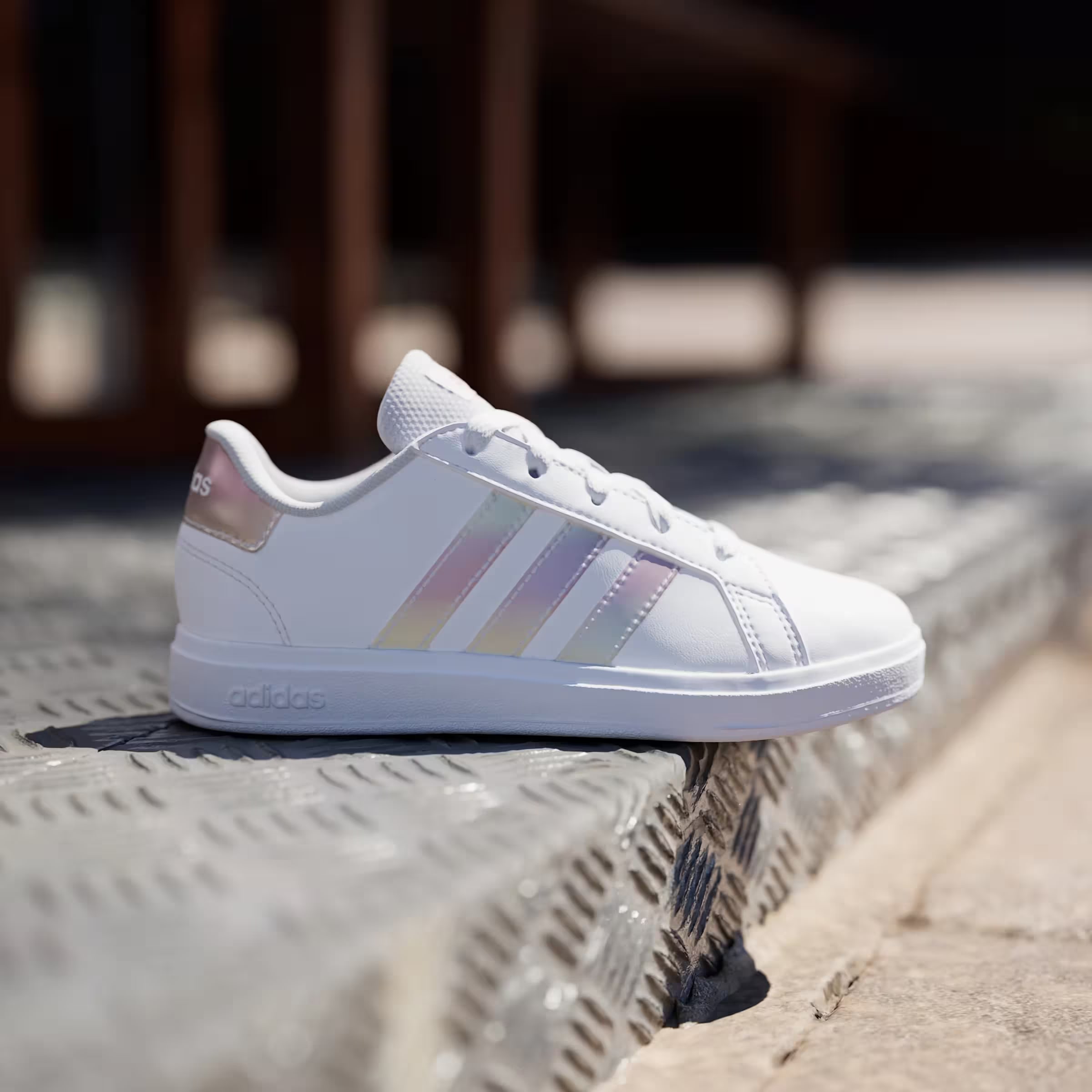 adidas Grand Court 2.0 Cloud White Iridescent Pink (GS)