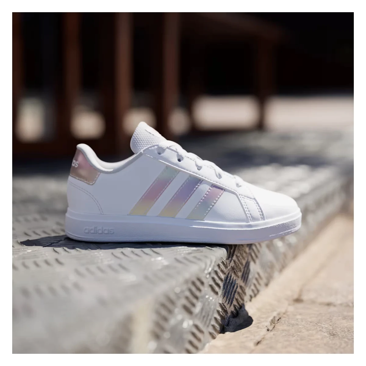 adidas Grand Court 2.0 Cloud White Iridescent Pink (GS)