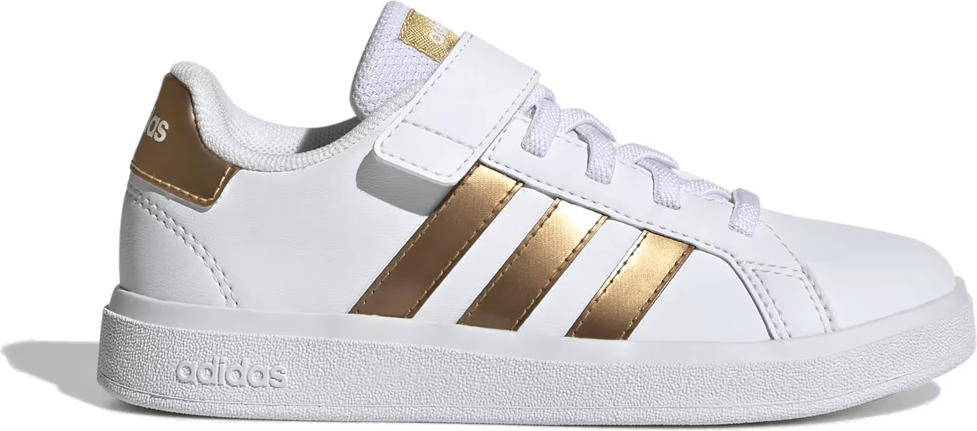 adidas Grand Court Sustainable Lifestyle Court Elastic Lace and Top Strap Shoes