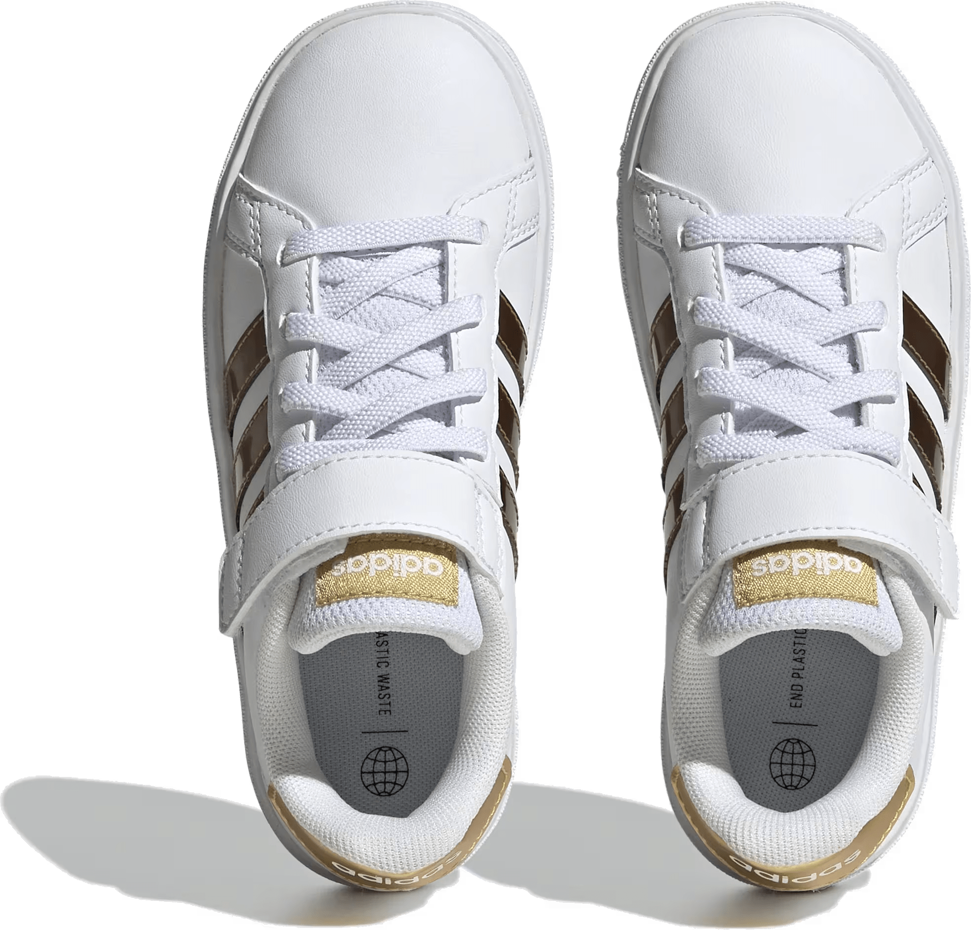 adidas Grand Court Sustainable Lifestyle Court Elastic Lace and Top Strap Shoes