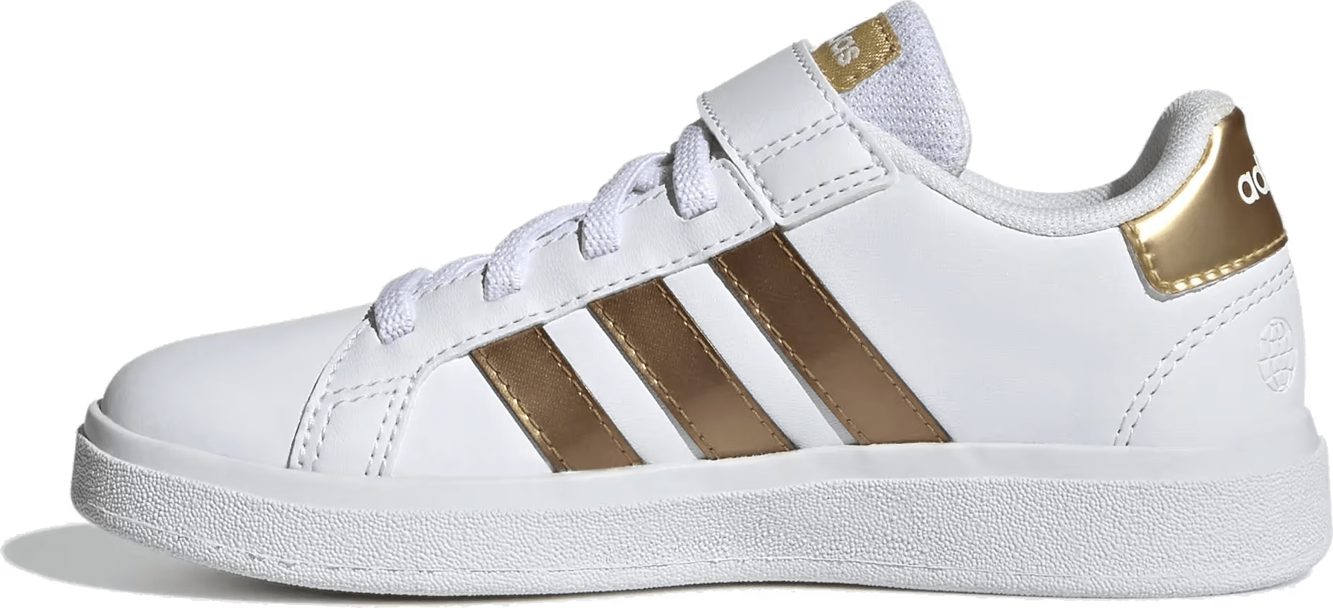 adidas Grand Court Sustainable Lifestyle Court Elastic Lace and Top Strap Shoes