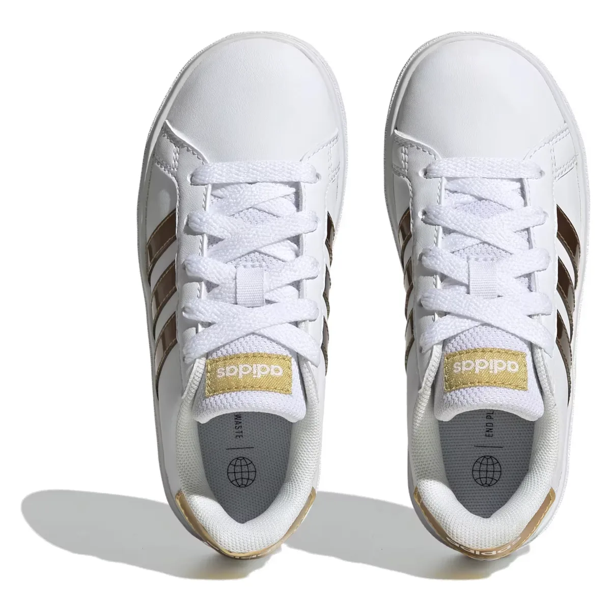 adidas Grand Court Sustainable Cloud White Matte Gold (GS)