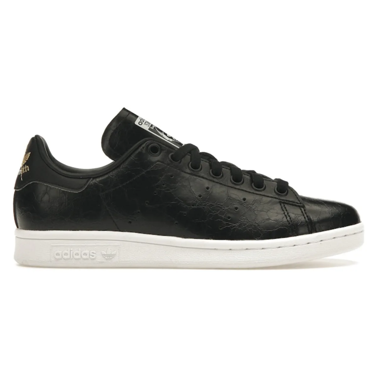 adidas Stan Smith Cracked Leather Black Gold (Women's)