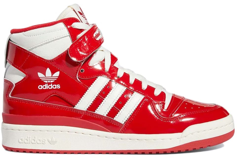 red leather adidas