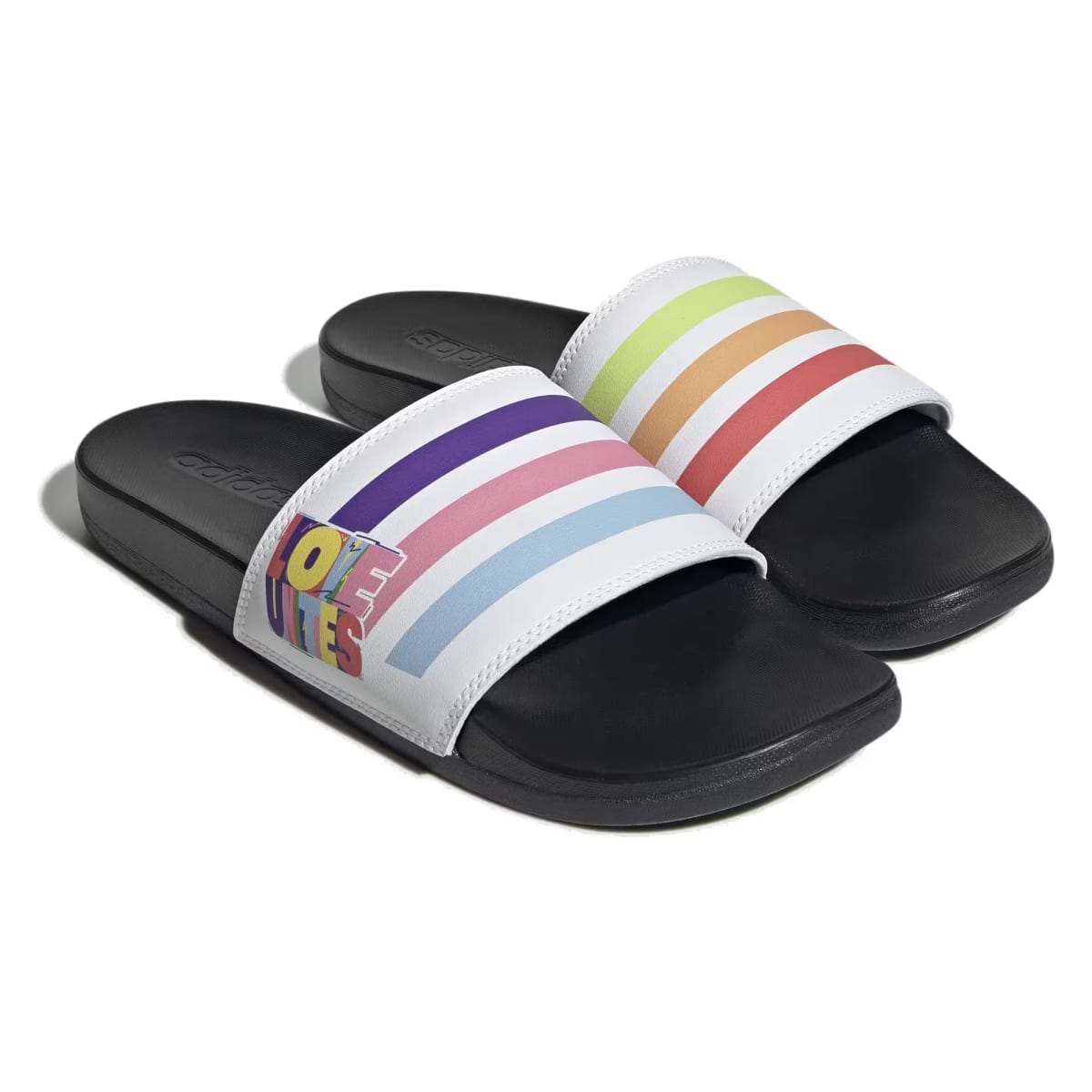 adidas Adilette Comfort Sandals Cloud White Semi Turbo Pulse Amber
