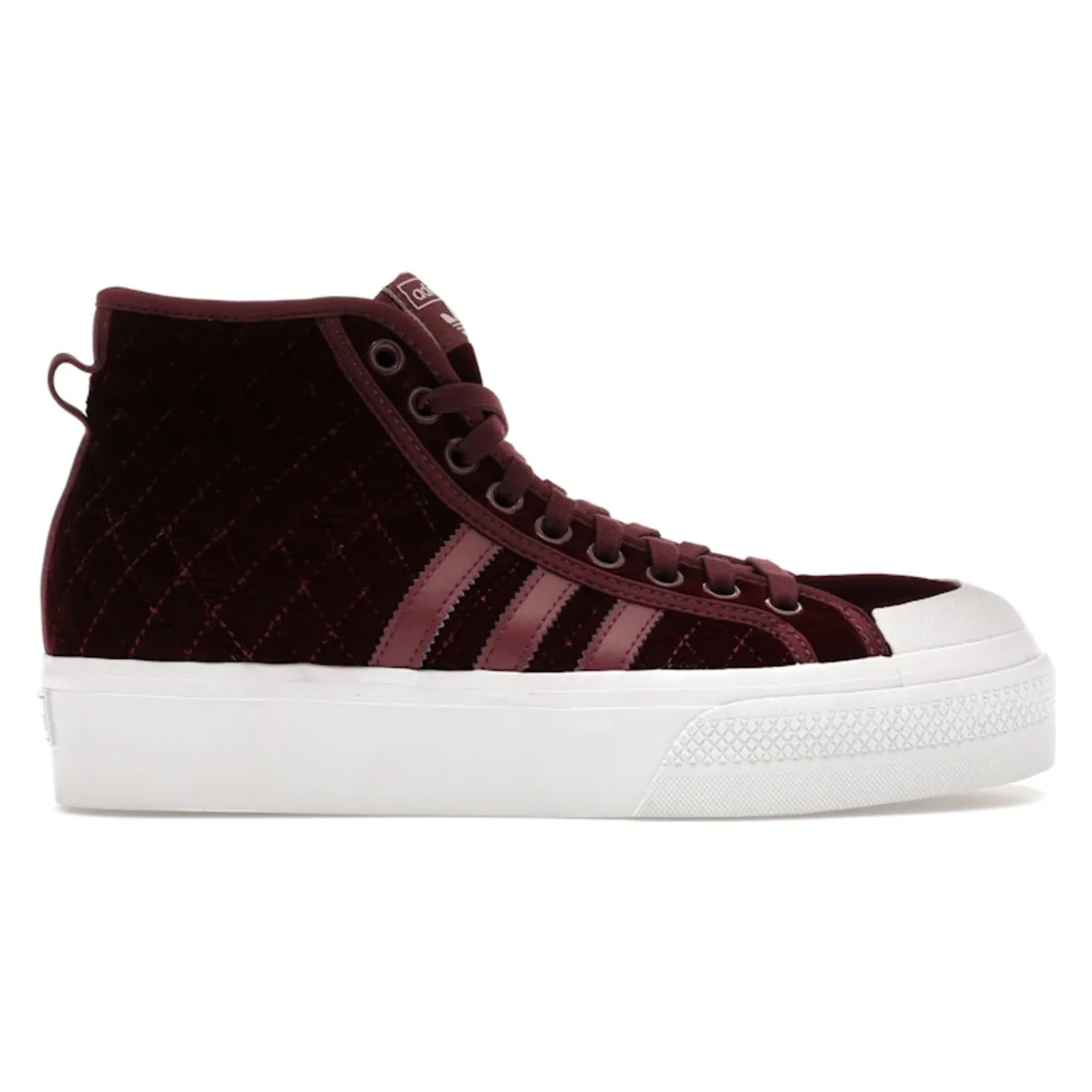 adidas Nizza Platform Mid Victory Crimson Velour (Women's)