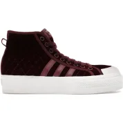 adidas Nizza Platform Mid Victory Crimson Velour (Women's)