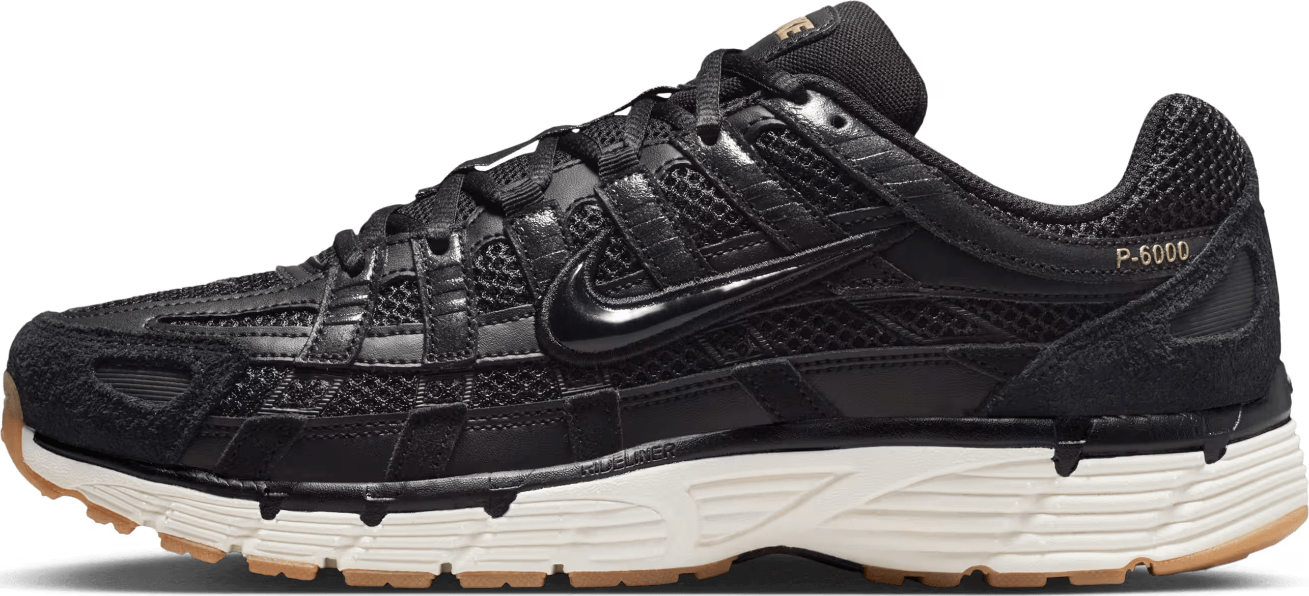 Nike P-6000 suède "Black Metallic Gold Grain"