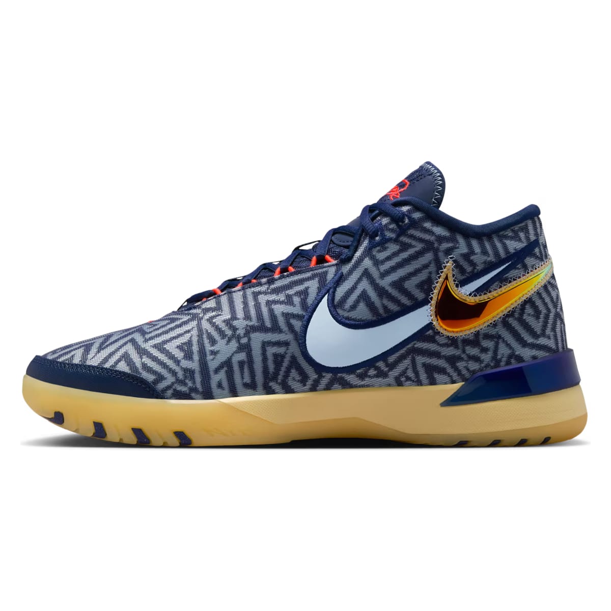 Nike LeBron NXXT Genisus Midnight Navy Soft Yellow Bright Crimson Light Armory Blue