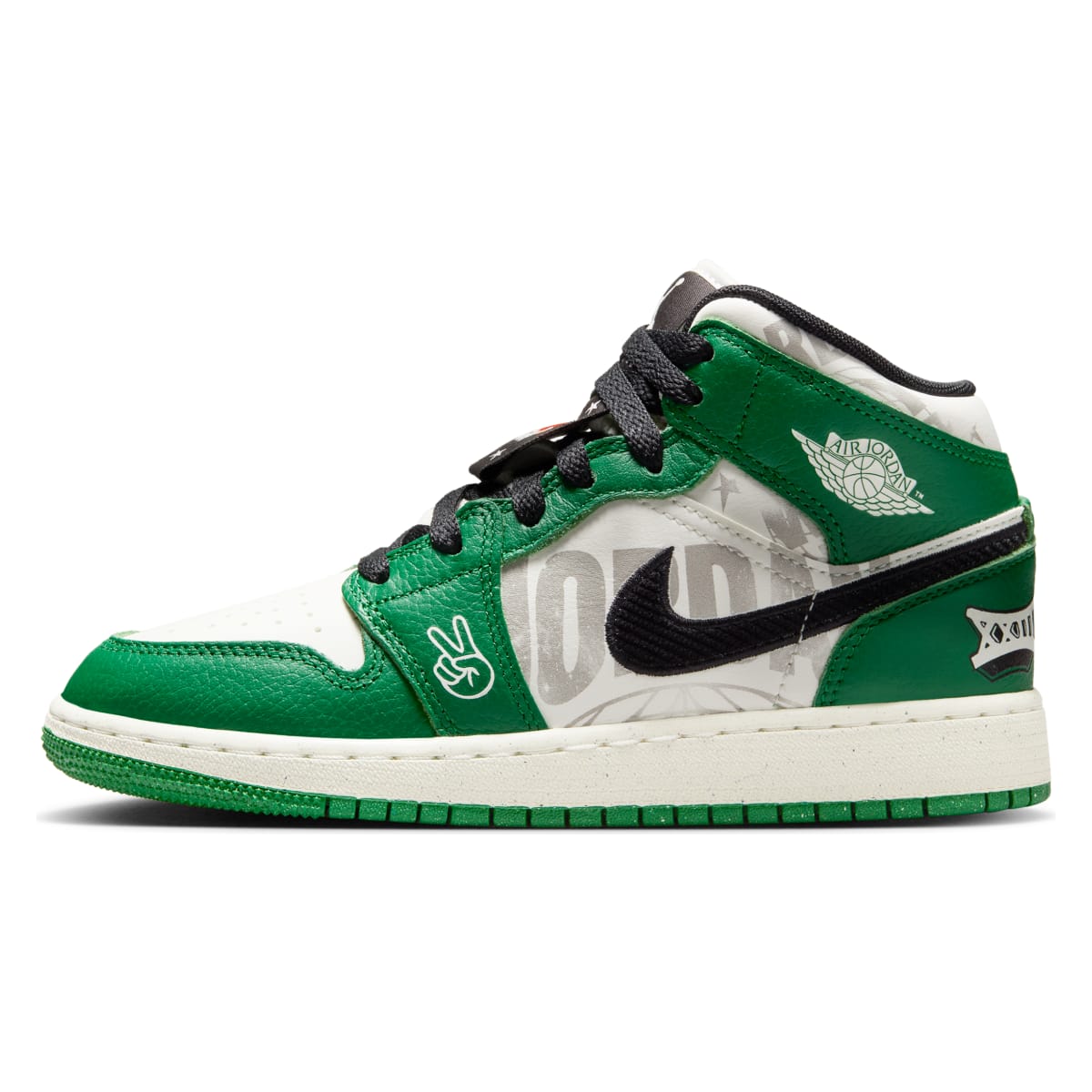Air Jordan 1 Mid SE GS "Overbranded"