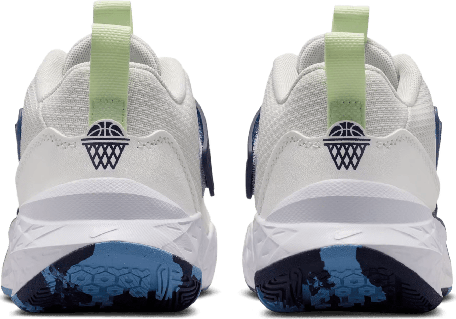 Nike Team Hustle D 12 White Midnight Navy Volt Tint (GS)