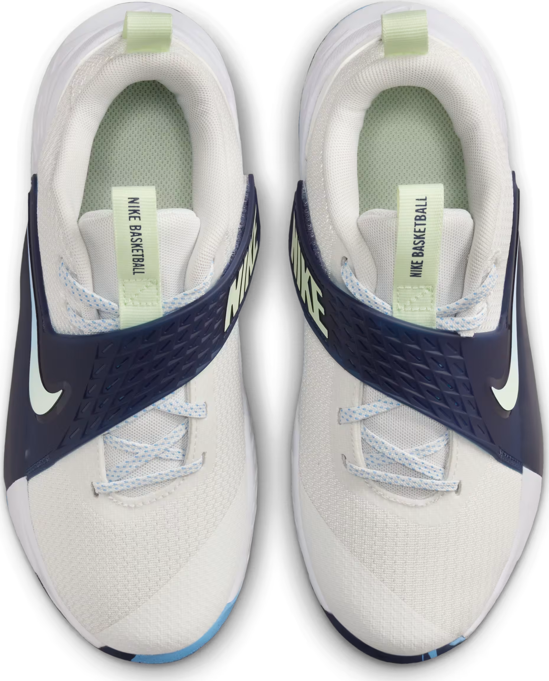 Nike Team Hustle D 12 White Midnight Navy Volt Tint (GS)