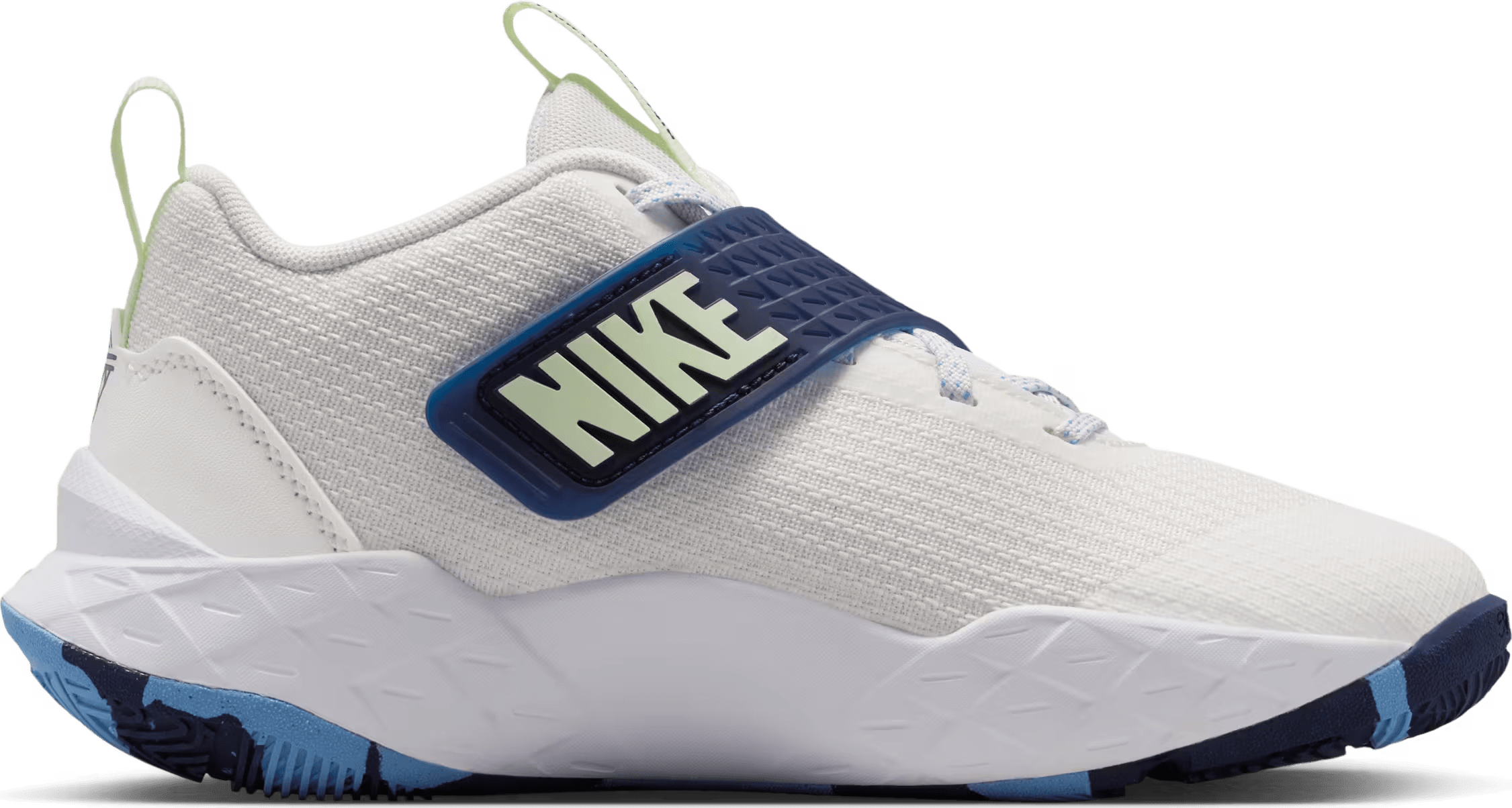 Nike Team Hustle D 12 White Midnight Navy Volt Tint (GS)