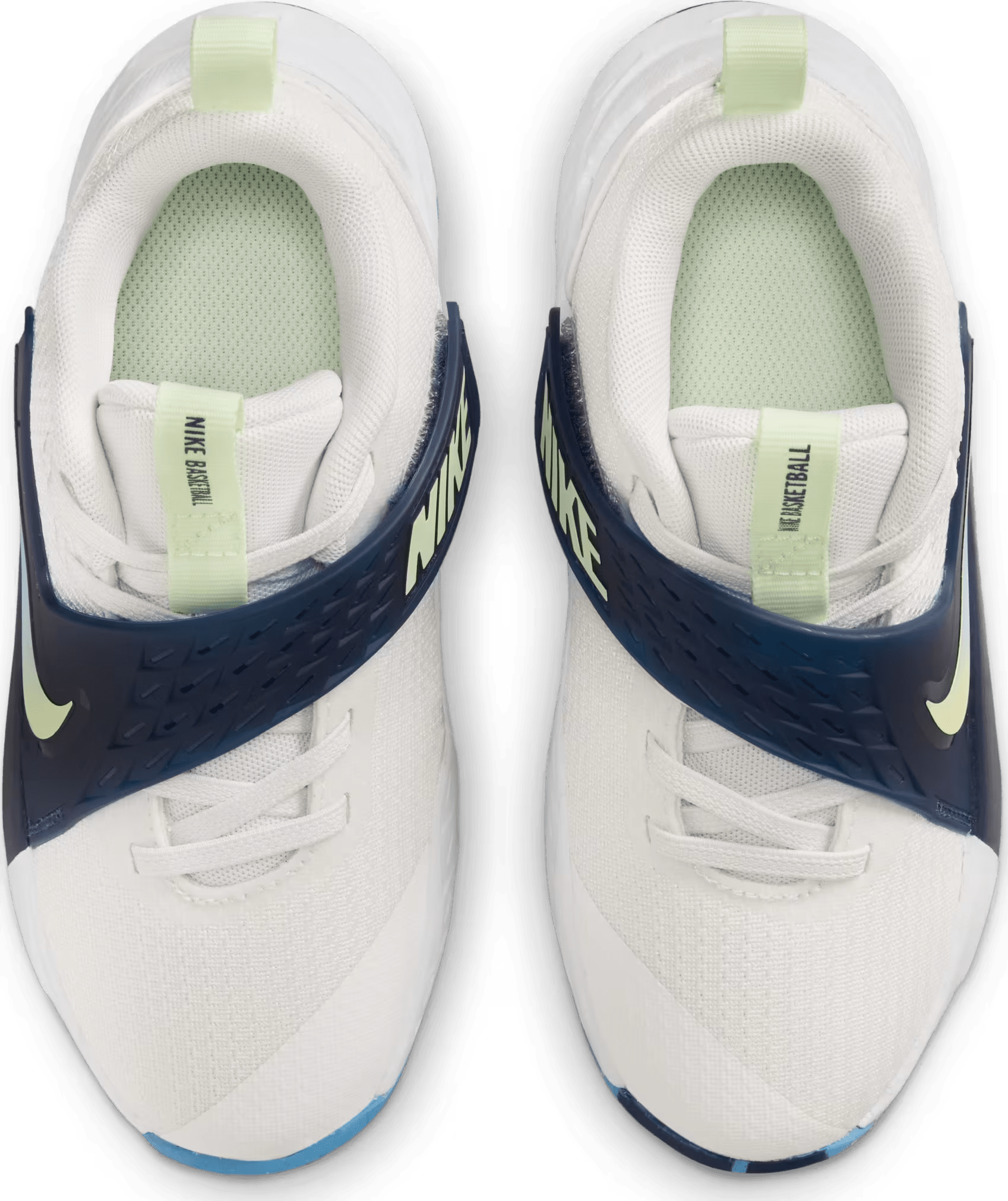 Nike Team Hustle D 12 White Midnight Navy Volt Tint (PS)