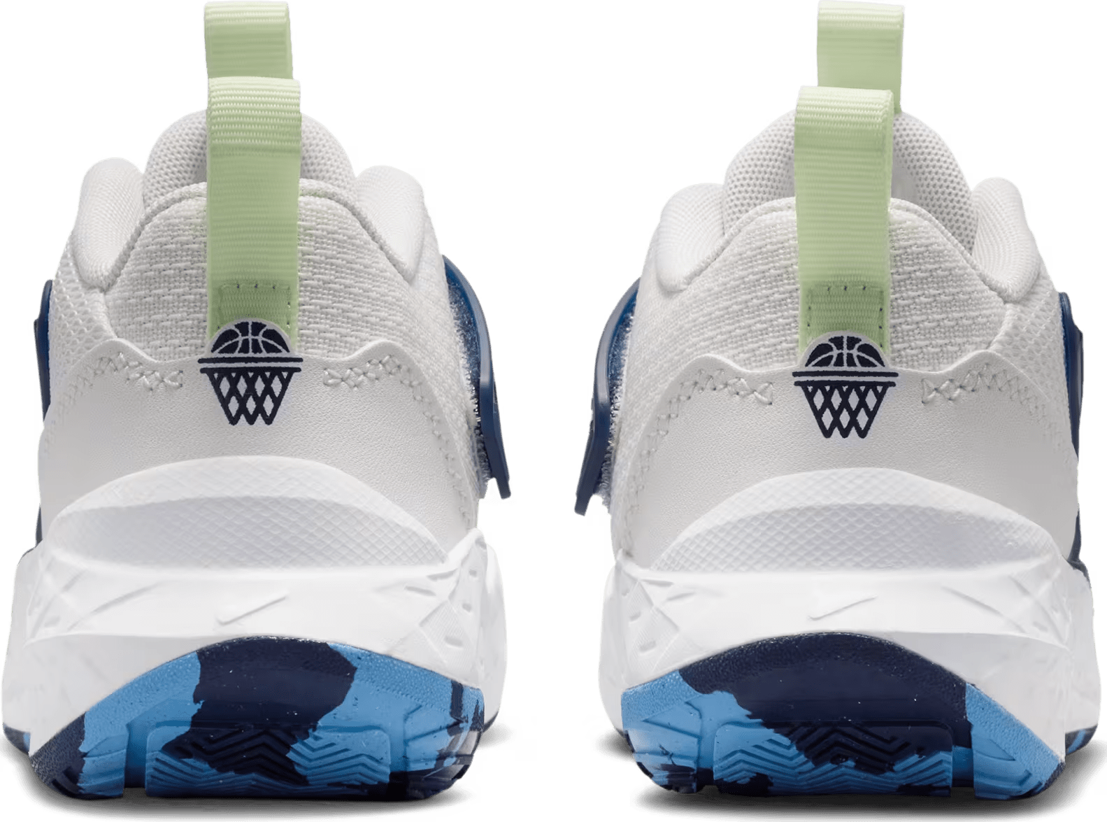 Nike Team Hustle D 12 White Midnight Navy Volt Tint (PS)