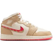 Air Jordan 1 Mid SE GS "Red Peanut Butter Jelly"