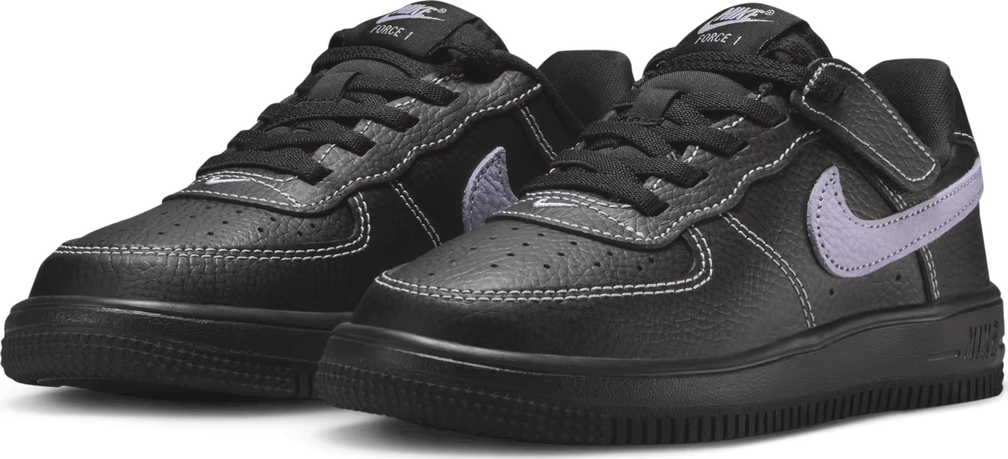 Nike Force 1 Low LV8 EasyOn Black Hydrangeas (PS)