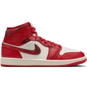 Air Jordan 1 Mid SE Wmns "Cracked Red Metallic"