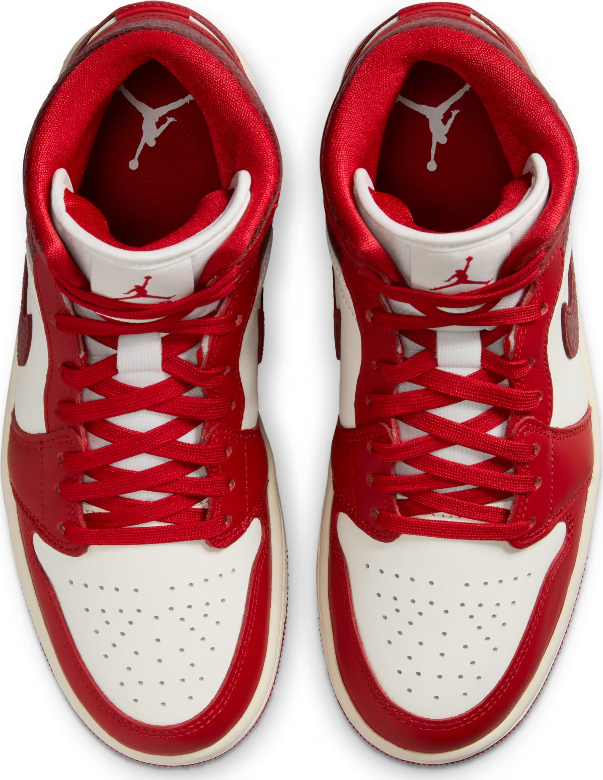 Air Jordan 1 Mid SE Wmns "Cracked Red Metallic"