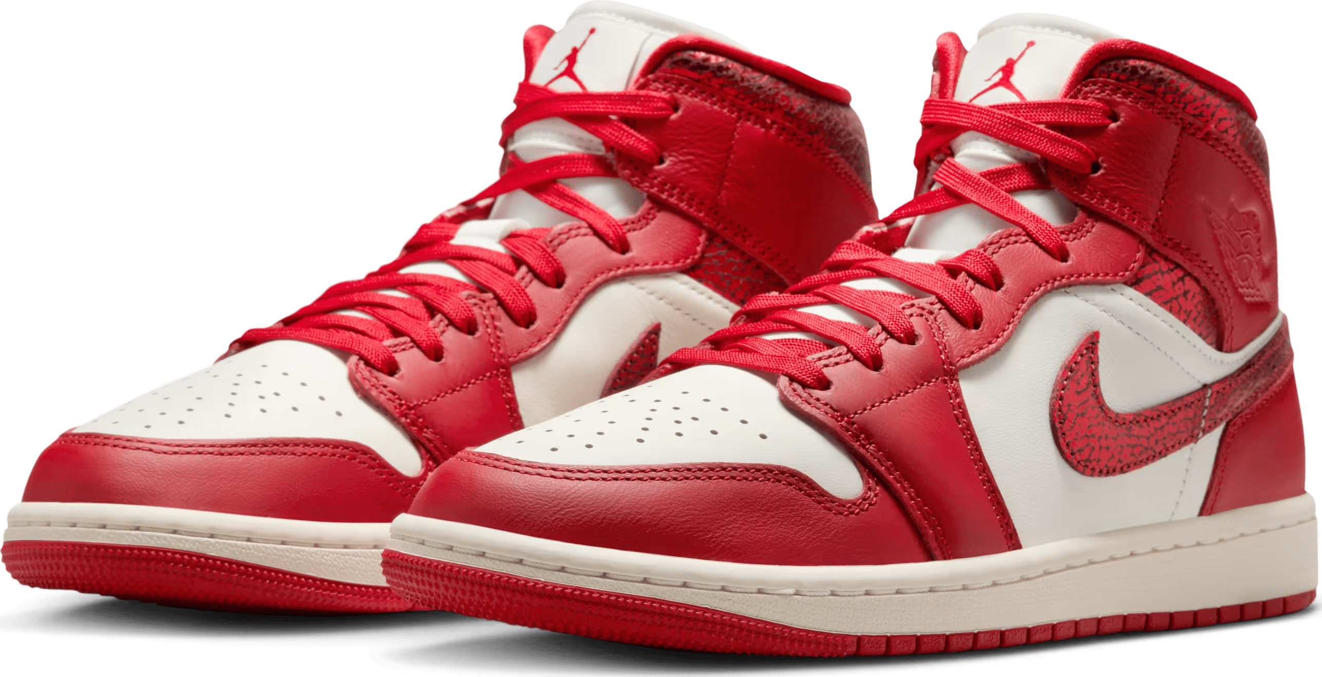 Air Jordan 1 Mid SE Wmns "Cracked Red Metallic"
